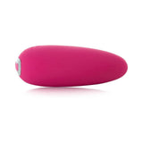 Je Joue Mimi Soft Rechargeable Silicone Clitoral Vibrator Fuchsia side view highlighting its ergonomic design.