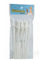 S-Line The Dickheads Bride Straws White pack of novelty straws for bachelorette parties and bridal celebrations.