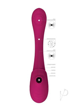 Vive MIRAI Dual Motor Bendable Air Wave Vibrator Pink showing its design and functionality features.