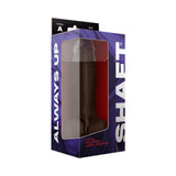 Shaft Model A: 9.5 inch Dual Density Silicone Dildo with Balls Mahogany
