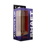 Shaft Model A: 9.5 inch Dual Density Silicone Dildo with Balls Oak