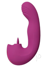 Vive YUMI Silicone Triple Motor G-Spot Vibrator Pink showcasing its ergonomic design and vibrant color