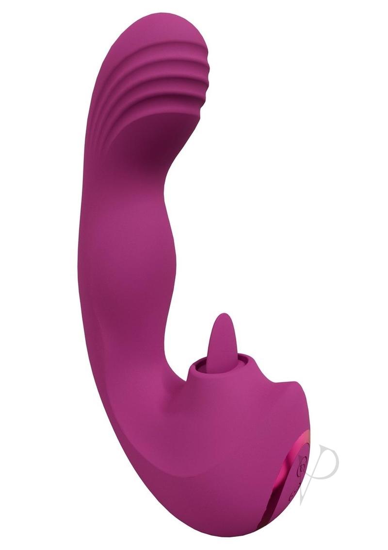 Vive YUMI Silicone Triple Motor G-Spot Vibrator Pink showcasing ergonomic design and stimulating features.