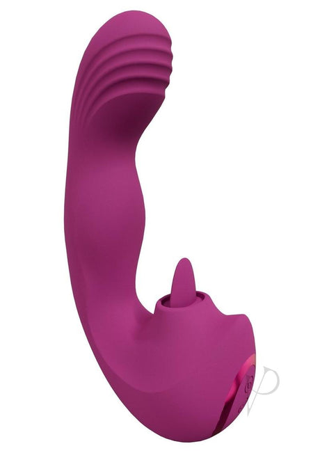 Vive YUMI Silicone Triple Motor G-Spot Vibrator Pink showcasing ergonomic design and stimulating features.