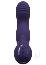 Vive YUMI Silicone Triple Motor G-Spot Vibrator Purple with three motors and sleek design for targeted pleasure.