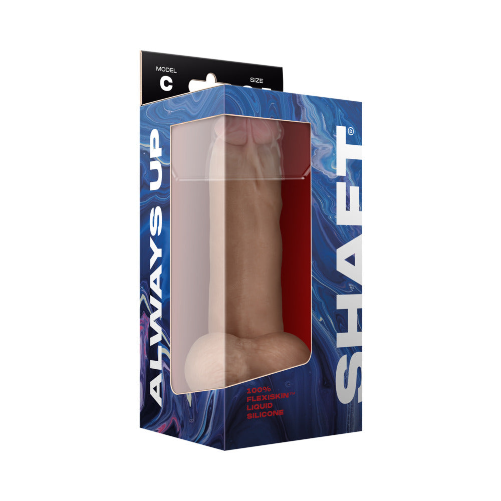 Shaft Model C: 8.5 inches Dual Density Silicone Dildo with Balls Pine