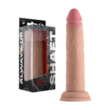 Shaft Model J: 7.5 inch Dual Density Silicone Dildo Pine