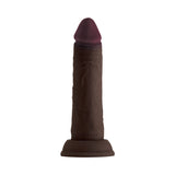 Shaft Model J: 6.5 inch Dual Density Silicone Dildo Mahogany
