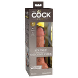 King Cock Elite 6 inches Dual Density Silicone Cock Realistic Dildo With Suction Cup Tan