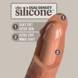 King Cock Elite 7 inches Dual Density Silicone Cock Realistic Dildo With Suction Cup Tan