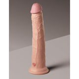King Cock Elite 10 inches Dual Density Silicone Cock Realistic Dildo With Suction Cup Beige