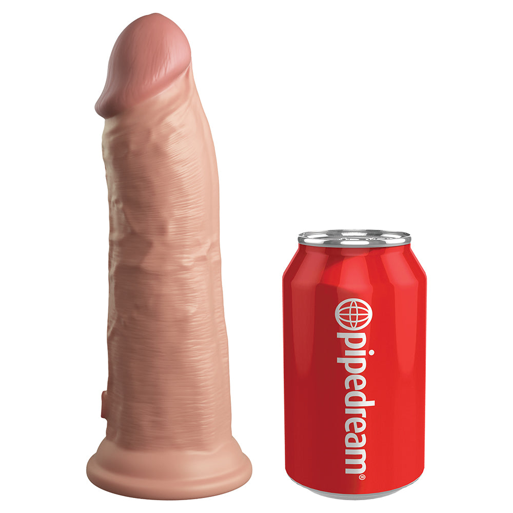 King Cock Elite 8 inches Vibrating Realistic Dildo With Suction Cup Beige