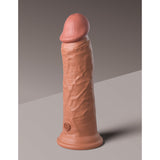 King Cock Elite 8 inches Vibrating Realistic Dildo With Suction Cup Tan