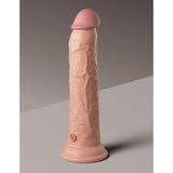 King Cock Elite 9 inches Vibrating Dual Density Silicone Realistic Dildo Beige