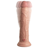 King Cock Elite 9 inches Vibrating Dual Density Silicone Realistic Dildo Beige