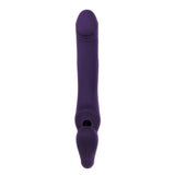 Evolved 2 Become 1 Rechargeable Remote-Controlled Silicone Strapless Strap-On With Suction Purple