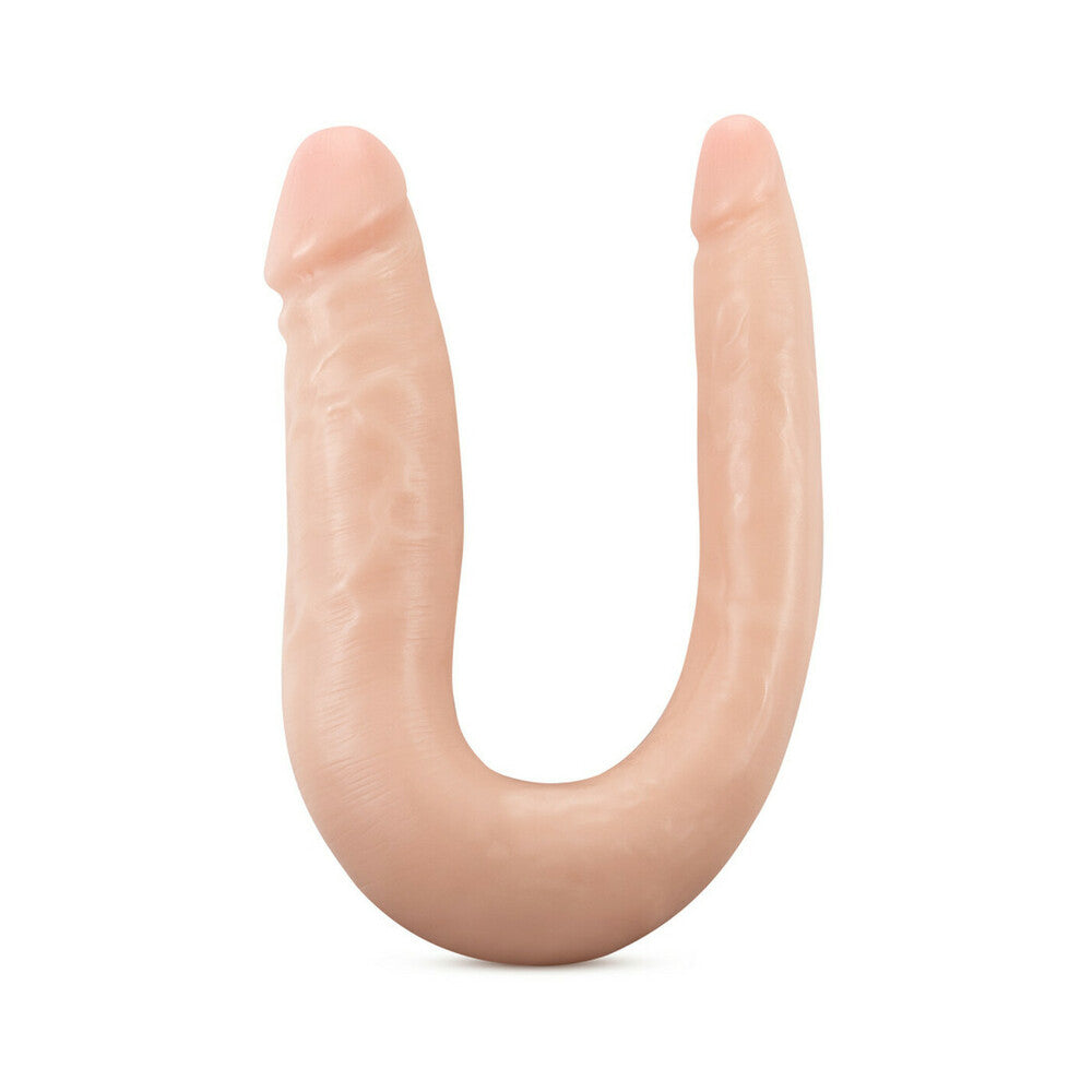 Blush Dr. Skin Mini Double Dong Realistic 12 inches Dual-Ended Dildo Beige