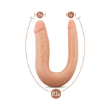 Blush Dr. Skin Mini Double Dong Realistic 12 inches Dual-Ended Dildo Beige