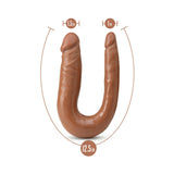 Blush Dr. Skin Mini Double Dong Realistic 12 inches Dual-Ended Dildo Tan