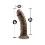 Blush Dr. Skin Glide Realistic 8 inches Self-Lubricating Dildo with Suction Cup Brown