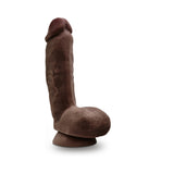Blush Dr. Skin Glide Realistic 8.5 inches Self-Lubricating Dildo with Balls & Suction Cup Brown