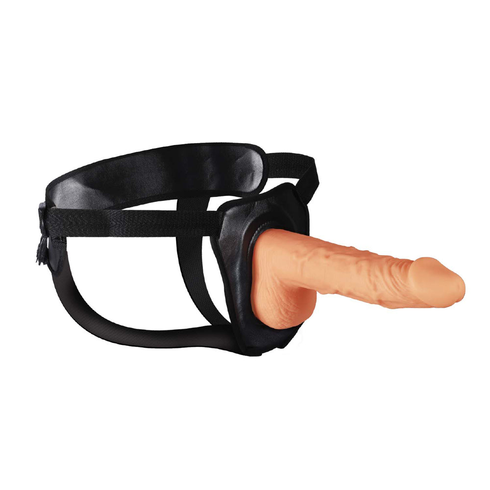 Erection Assistant Hollow Strap-On 9.5 inches White
