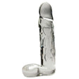 Realistic 8.5 in. Glass Dildo With Base Clear