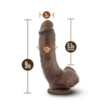 Coverboy The Mechanic Realistic 9 inches Dildo with Balls & Suction Cup Brown