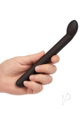Hand holding the Dr Joel Kaplan Rechargeable Silicone Prostate Massager Black for P-spot stimulation.