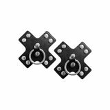 Nipplicious Seducer Leather Pasties With Ring Black