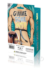 Junk In The Trunk Jockstrap One Size Grey packaging featuring cheeky design and playful graphics.