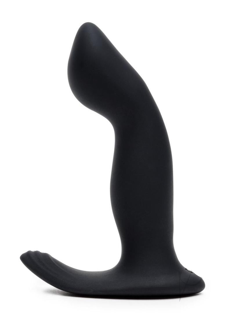 Fifty Shades of Grey Sensation P-Spot Vibrator Black side view showing its ergonomic design and sleek shape.