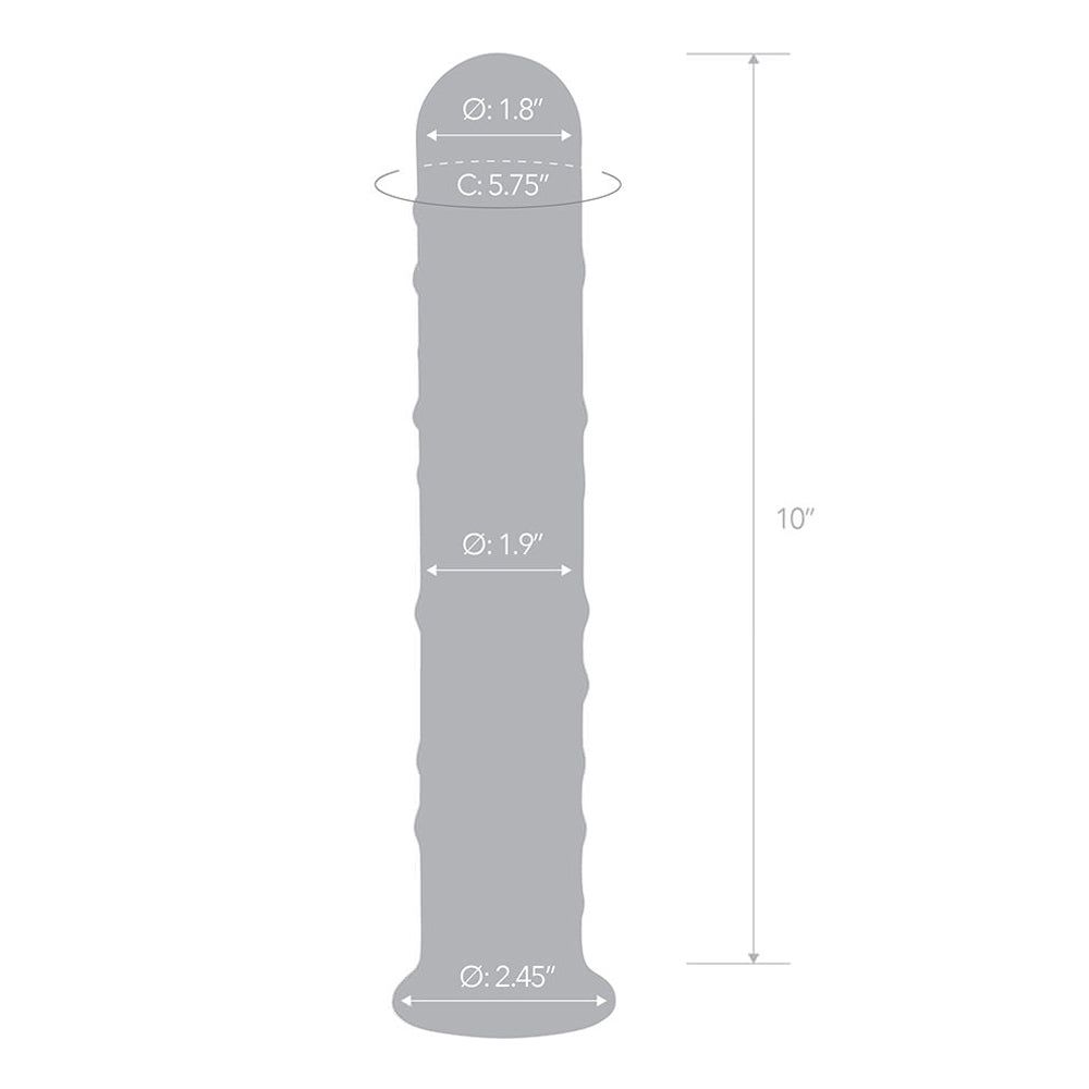 Glas 10 inches Extra Large Glass Dildo
