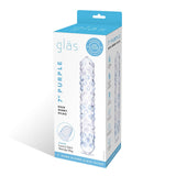 Glas 9 inches Purple Rose Nubby Glass Dildo