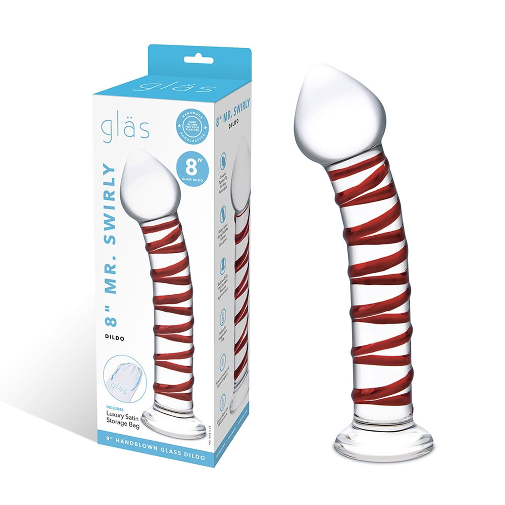 Glas 8 inches Mr. Swirly Glass Dildo