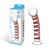 Glas 8 inches Mr. Swirly Glass Dildo