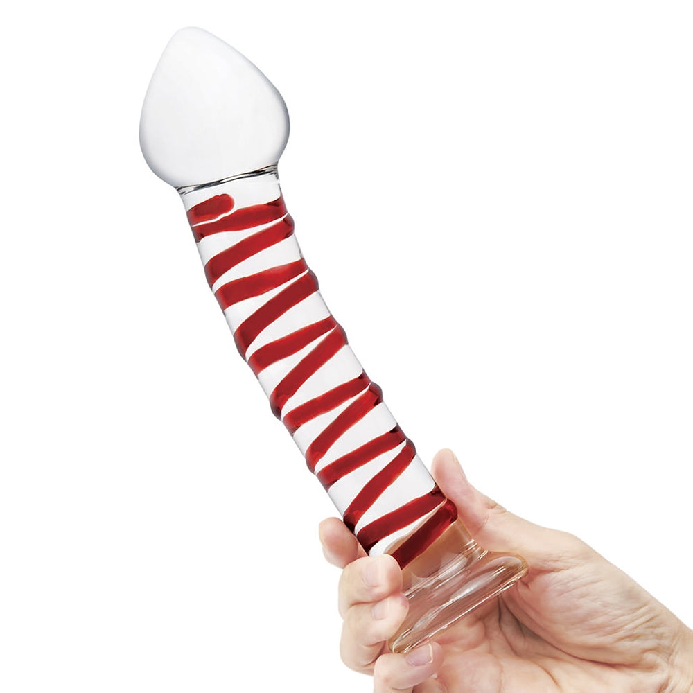 Glas 8 inches Mr. Swirly Glass Dildo