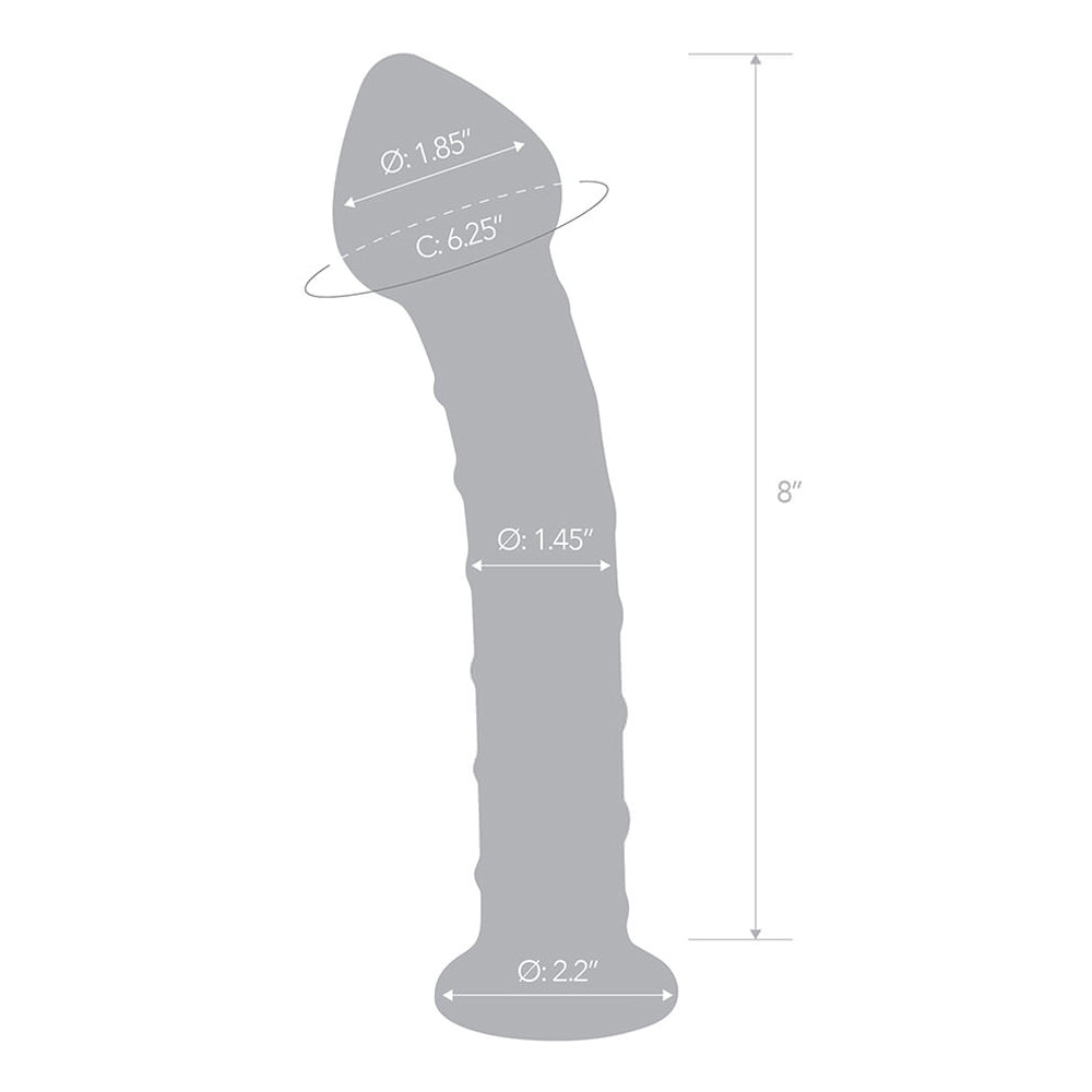 Glas 8 inches Mr. Swirly Glass Dildo
