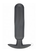 Ouch Oblong Anal Plug Silicone Gun Metal, sleek design, body-safe silicone, smooth tapered silhouette.