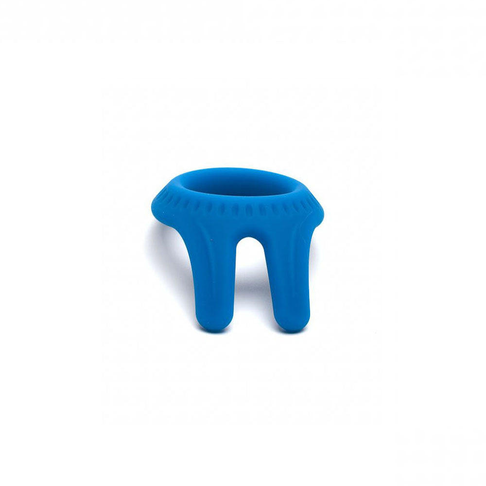 Sport Fucker Cockpit Silicone Cock Ring Blue, ergonomic design for a secure fit, crafted from premium liquid silicone.