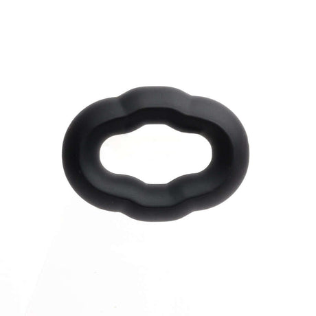 Sport Fucker Vigor Ring Liquid Silicone Cock Ring in a sleek black design for enhanced performance and comfort.