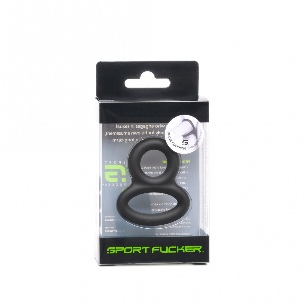 Sport Fucker Frank Ring Silicone Cock Ring in packaging for enhanced performance and durability.