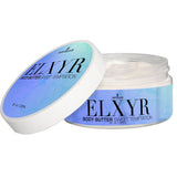 Sensuva Body Butter Sweet Temptations 8 Oz jar with lid open, showcasing rich, creamy moisturizer inside.
