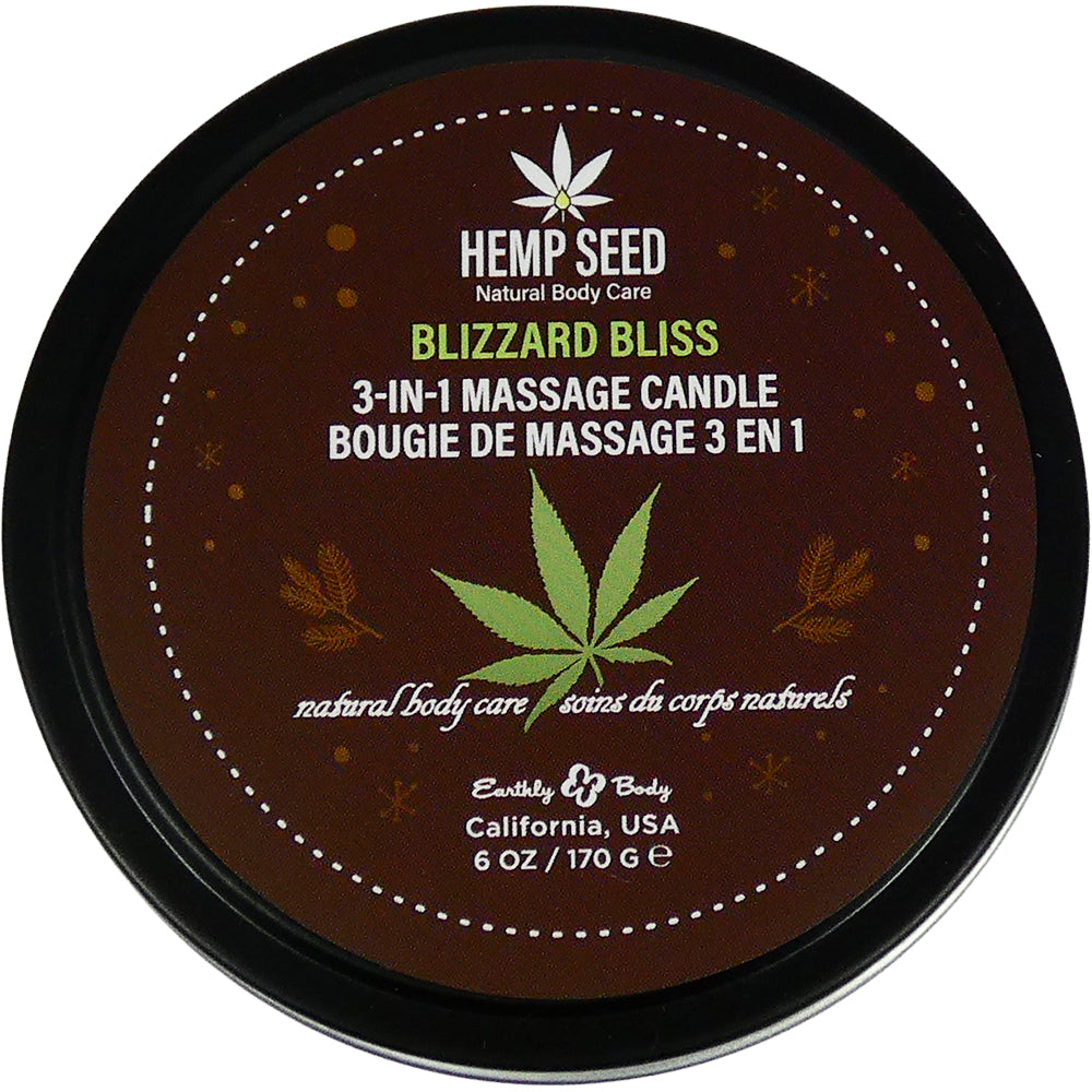 Hemp Seed 3-in-1 Massage Candle Blizzard Bliss 6 Oz