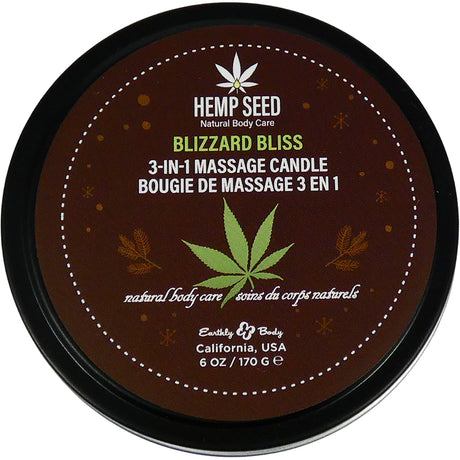 Hemp Seed 3-in-1 Massage Candle Blizzard Bliss 6 Oz