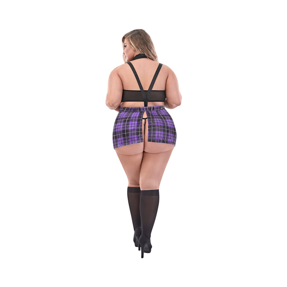Magic Silk Dress Up School Daze Costume Purple Queen Size