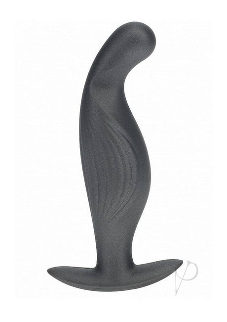 Ouch P-Spot Anal Plug Silicone Gun Metal designed for targeted P-spot stimulation with a sleek metallic finish.