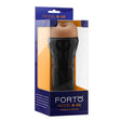 Forto Model B-02 Hard-Skin Ass Masturbator Tan in a sleek black and colorful packaging design.