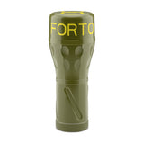 Forto Model B-02 Hard-Side Ass Masturbator Dark in an olive green design with textured surface for enhanced grip.