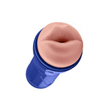 Forto Model M-80 Stroker Light Masturbator showcasing realistic lips and textured sleeve for enhanced pleasure.